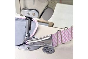 YICBOR overlock Folder #A10 Hemmer Right Angle Bias Binder for lockstitch Machine Binding of Curve Edge (45mm)