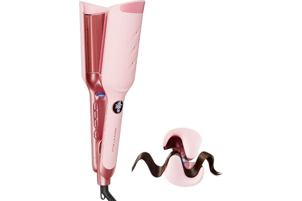 Wavytalk Power Wave Hair Crimper Curling Iron, Hair Curler for High-Volume Waves, Ventilation Design for Less Damage, Ionic R