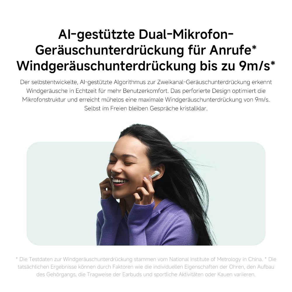 XIAOMI Redmi Buds 6 – Kabellose Bluetooth-In-Ear-Kopfhörer, Dual-Treiber, immersiver Sound, 49 dB aktive Geräuschunterdrückung, bis zu 10h+42h Akkulaufzeit, IP54, Schwarz 6