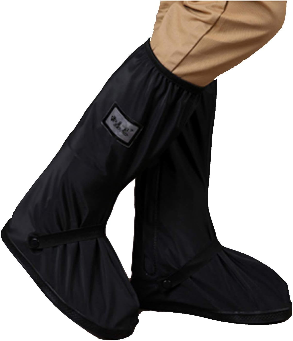 Waterproof Shoes Rain Snow Covers, OMGOD Reusable Rain Boot Shoe Cover with reflector Rain Snow Protective Slip-resistant For Springtime Summer Rainstorm Rainy Day Motorcycle Bike Men Women S