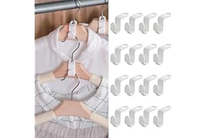 30PCS Clothes Hanger Connector Hooks, Hanger Extender Clips,Cascading Hanger Hooks,Used in Closet Hangers Space Saving and Or