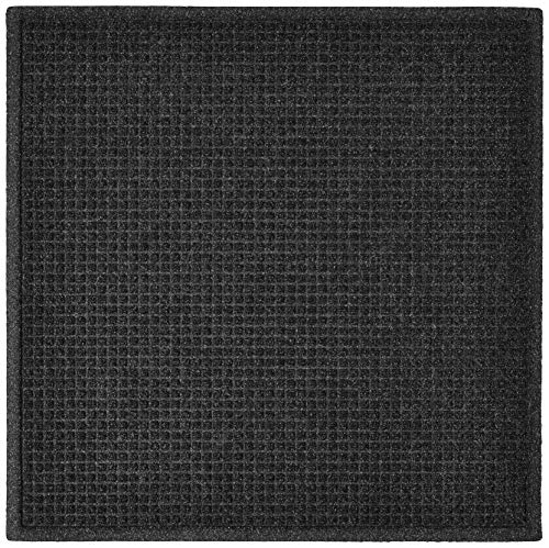 Hudson Exchange (35"x35", Charcoal) Fashion Scraper Entry Square Floor Mat