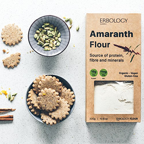 Organic Amaranth Flour 10.6 oz - Rich in Fiber, Protein and Minerals - Gluten-Free