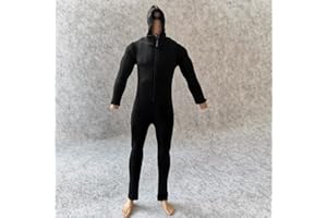 SSbeauty M 1/6 Scale Male Female Figure Hoodie Clothes Bodysuit Undercoat Jumpsuit Cloth for 12'' Action Figure