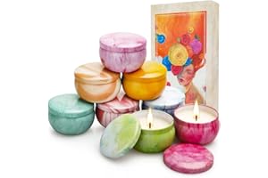 NVGCX Candles, 8 Pack French Artistic Scented Candle Gift Set for Women, Floral & Fruity Scents, Paris-Inspired Oil Painting Gift Box, Holiday Aromatherapy Gifts for Cozy Home Décor
