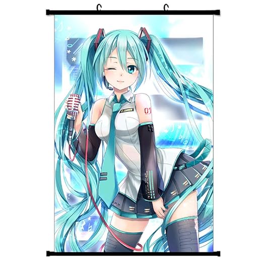Haushele OFD Poster Miku Miku Anime Rolle Poster Vocaloid Home Furnishing Wandbild(S H01)