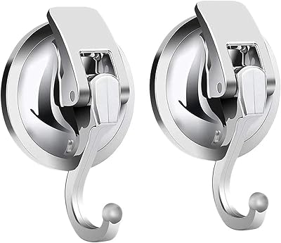 SPTwj 2 Pack Suction Cup Hooks Heavy Duty 5-6kg for Bathroom Kitchen