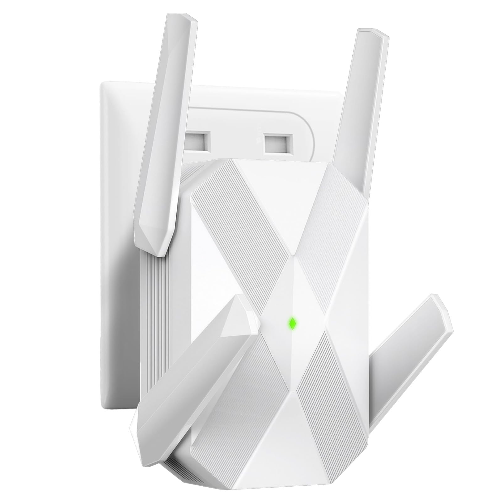 Photo 1 of 2026 AX3000 WiFi 6 Extender, WiFi Extender Signal Booster for Home-Dual Band (2.4G/5.8G), Gigabit Ethernet Port,Up to 12,000 Sq.Ft. & Support 99+ Smart Devices Easy Setup & Faster Speed (White)