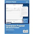 Adams Contractor's Proposal Forms, 8.5 x 11.44 Inch, 3-Part, Carbonless, 50-Pack, White, Canary and Pink (NC3819)