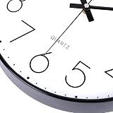 jomparis 12 inch Modern Wall Clock Silent Battery Operated Quartz Black view 7