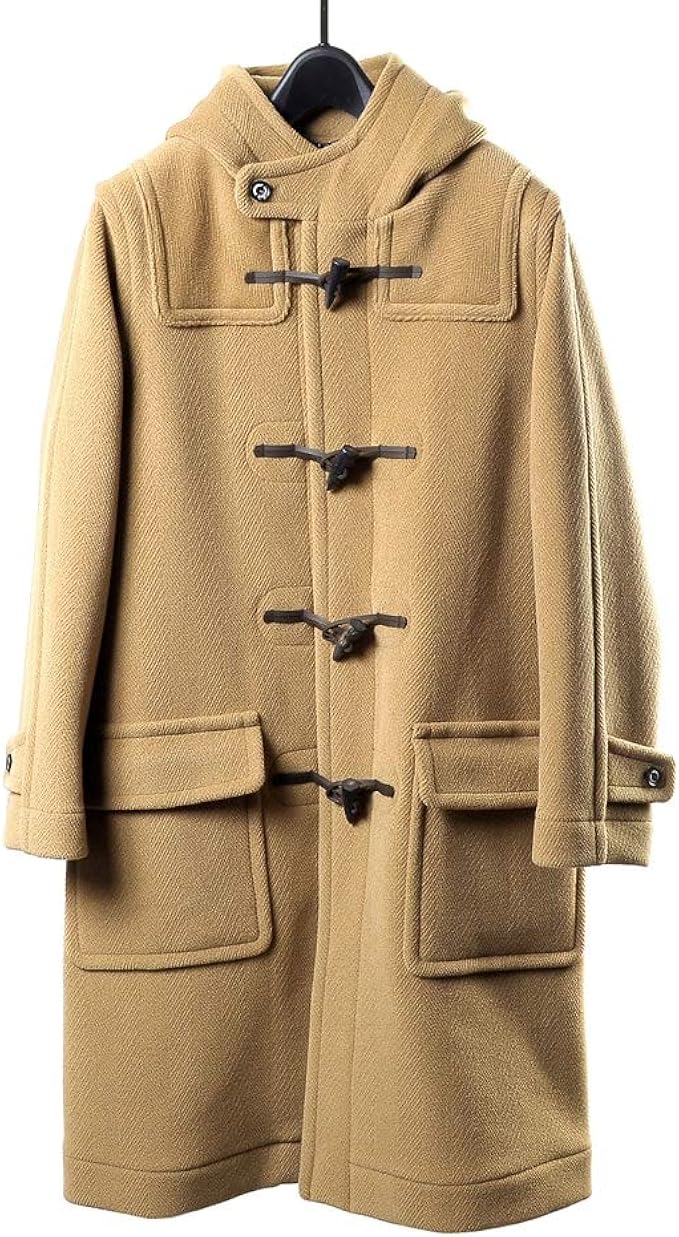 Amazon インバーティア Invertere 国内正規品 ウールヘリンボーンダッフルコート Newton Abbot Extra Long Camel キャメル 40 メンズ コート ジャケット 通販