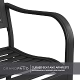 Grand patio Outdoor 2-3 Seater Garden Bench Rust Resistant Black view 6