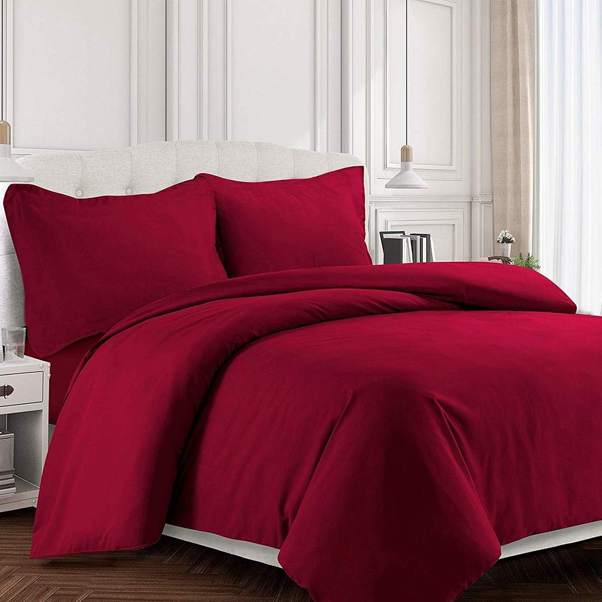 RUIKASI Super King Duvet Cover Set 4PCS Bedding Set with Extra Deep