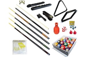 Pool Table - Premium Billiard 32 Pieces Accessory Kit - Pool Cue Sticks Bridge Ball Sets