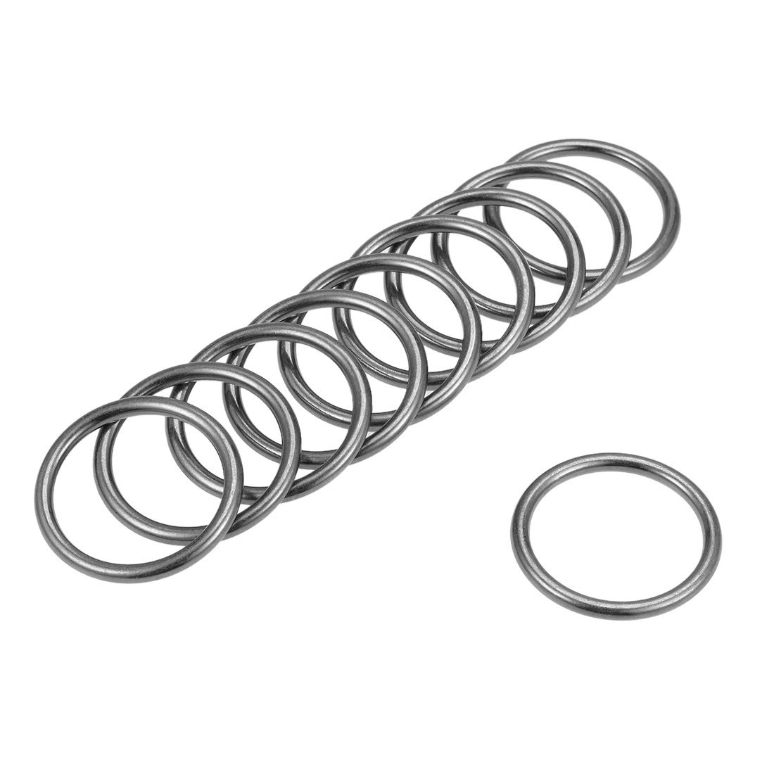 sourcing map O Ring Buckle 25mm(1") ID 3mm Thickness Zinc Alloy O-Rings for Hardware Bags Belts Craft DIY Accessories, Black 15pcs