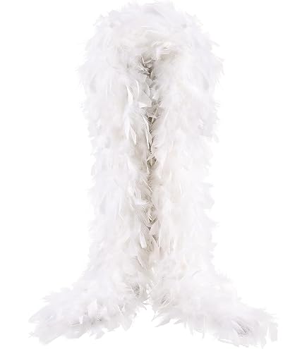 Lot De 6 Boas En Plumes Roses - 150 Cm, Pour Déguisement, Danse, Mariage, Cosplay Et Fêtes