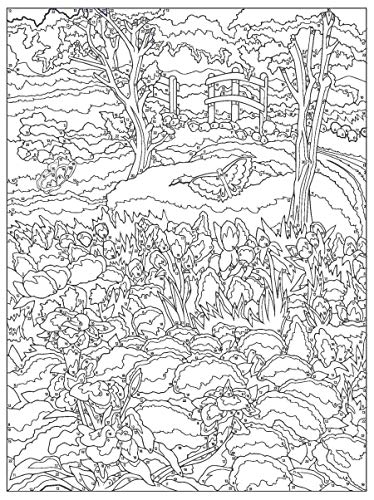 Creative Haven Glorious Gardens Color by Number Coloring Book (Creative