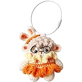 ZIUGLIKAL Cute Skirt Goat Keychain Handmade Personalized Car Accessories Novelty Funny Backpack Charms Couple Gift Decoration (Skirt Sheep)