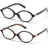 ViewJoy Retro Oval Blue Light Glasses for Women Fashion Computer Glasses Bluelight Blocking Eyewear Vintage Frame