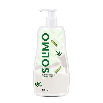 Amazon Brand - Solimo Bamboo Fresh Body Lotion, No Paraben, Sulphates, Phthlates, Mineral Oil, 100% Vegan, 400 ml