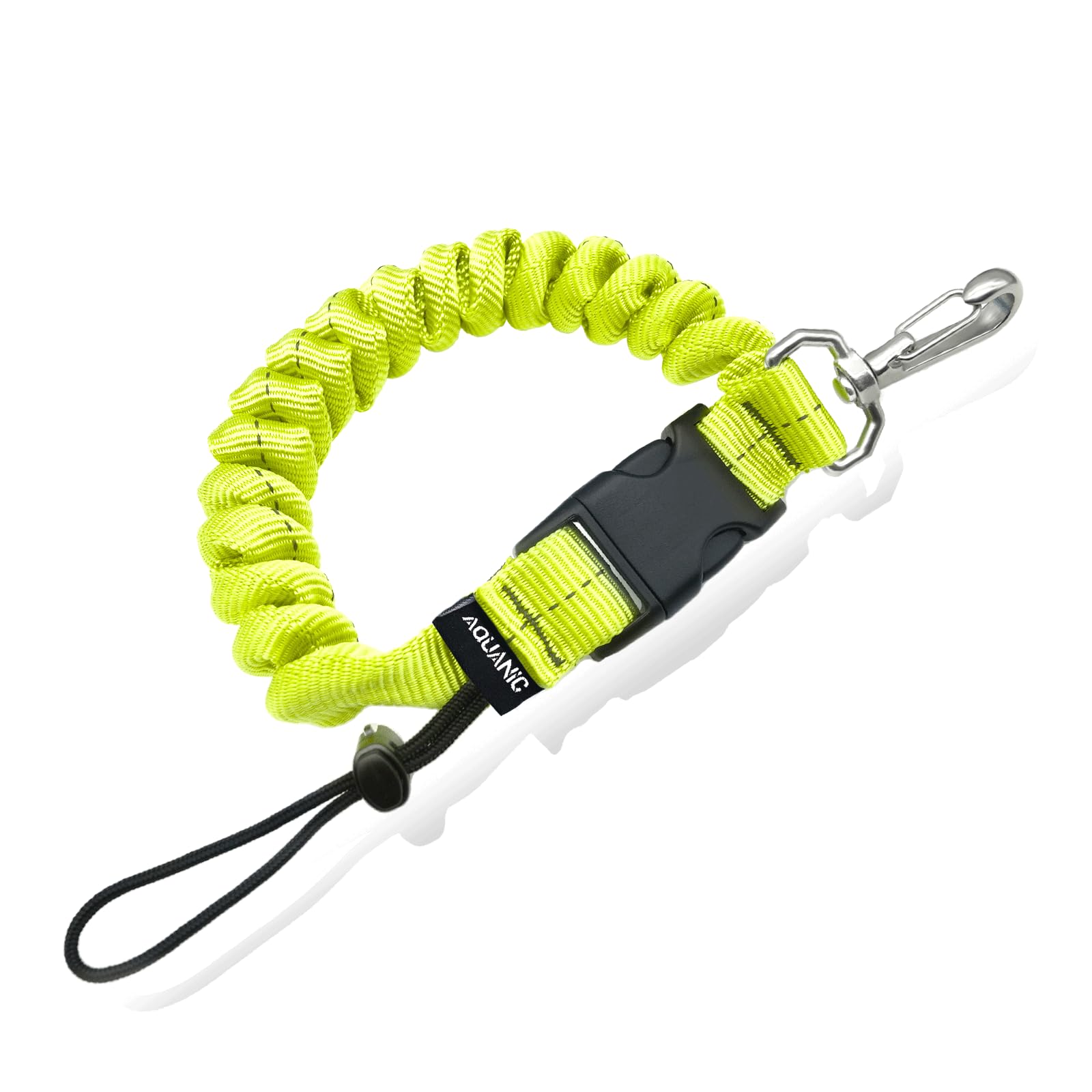 nitescuba Scuba Diving Spring Clip Lanyard, Thick Stainless Steel Spring Coiled Anti-Lost Lanyard with Quick Release Buckle for Underwater Cameras,Dive flash Lights (Yellow)