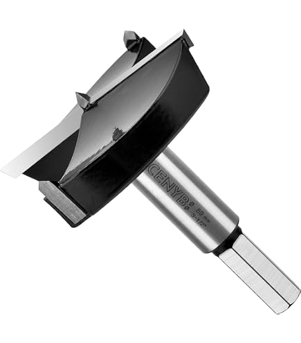 1-5/8" | 41mm Forstner Drill Bit – Triple Flute Carbide Tipped For Woodworking, Hinge Drilling, And Plywood
