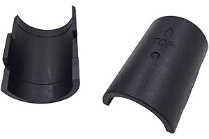 Canomo 1 Inch Diameter Post Wire Shelf Lock Clips Plastic Shelving Split Sleeves for Urban Shelving, Black, 12 Pair(24 Pack)