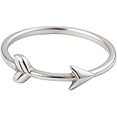 Sophia Rose Jewellery Arrow Midi Ring – 925 Sterling Silver, Handmade Minimalist Jewelry for Women - Pinky Ring - Size 6