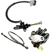 Vanlison Rear Brake Caliper &amp; Master Cylinder &amp; Brake Hose Line Set Compatible with Yamaha Banshee 350 YFZ350 1987-2006 OE Part # 1UY-2580W-01-00 29L-25850-51-00 5FK-2583V-00-00
