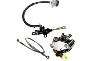 Vanlison Rear Brake Caliper & Master Cylinder & Brake Hose Line Set Compatible with Yamaha Banshee 350 YFZ350 1987-2006 OE Part # 1UY-2580W-01-00 29L-25850-51-00 5FK-2583V-00-00