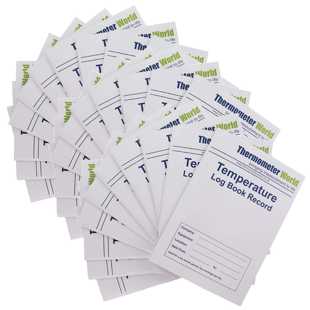 30 X Fridge Temperature Log Book 6 Months Records - Monitor Fridge Freezer Cooking Baking Temperature Food Safety and Hygiene