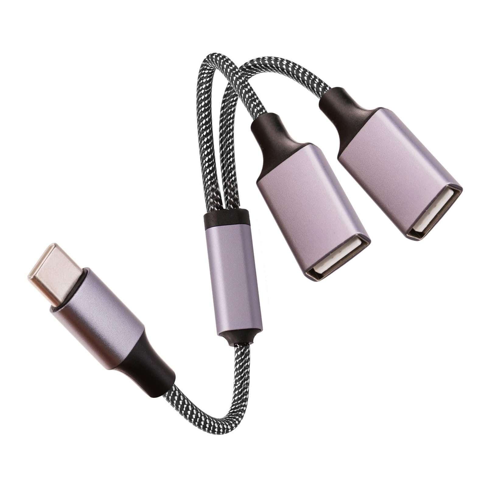 USB C Male to Dual USB A Female Adapter