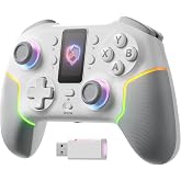 ECHTPower Wireless PC Gaming Controller with TFT Screen, Hall-Effect Joysticks No Drift, 1000Hz Polling, Dual Hall Triggers, Turbo &amp; RGB, Multi-Platform PC Controller for Windows/Switch/Android/iOS
