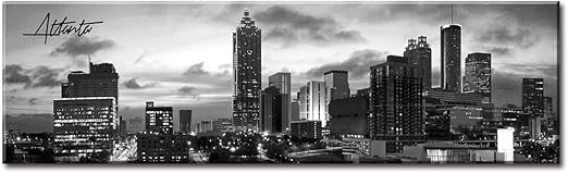 Amazon Com Djsylife Atlanta Skyline Wall Art Cityscape Picture