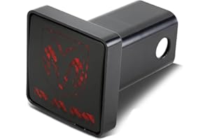 Bully CR-007D Black Finish ABS Plastic Universal Fit Truck Dodge RAM Logo LED Brake Light Hitch Cover Fits 2" Hitch Receivers for Trucks from Chevy (Chevrolet), Ford, Toyota, GMC, Dodge RAM, Jeep