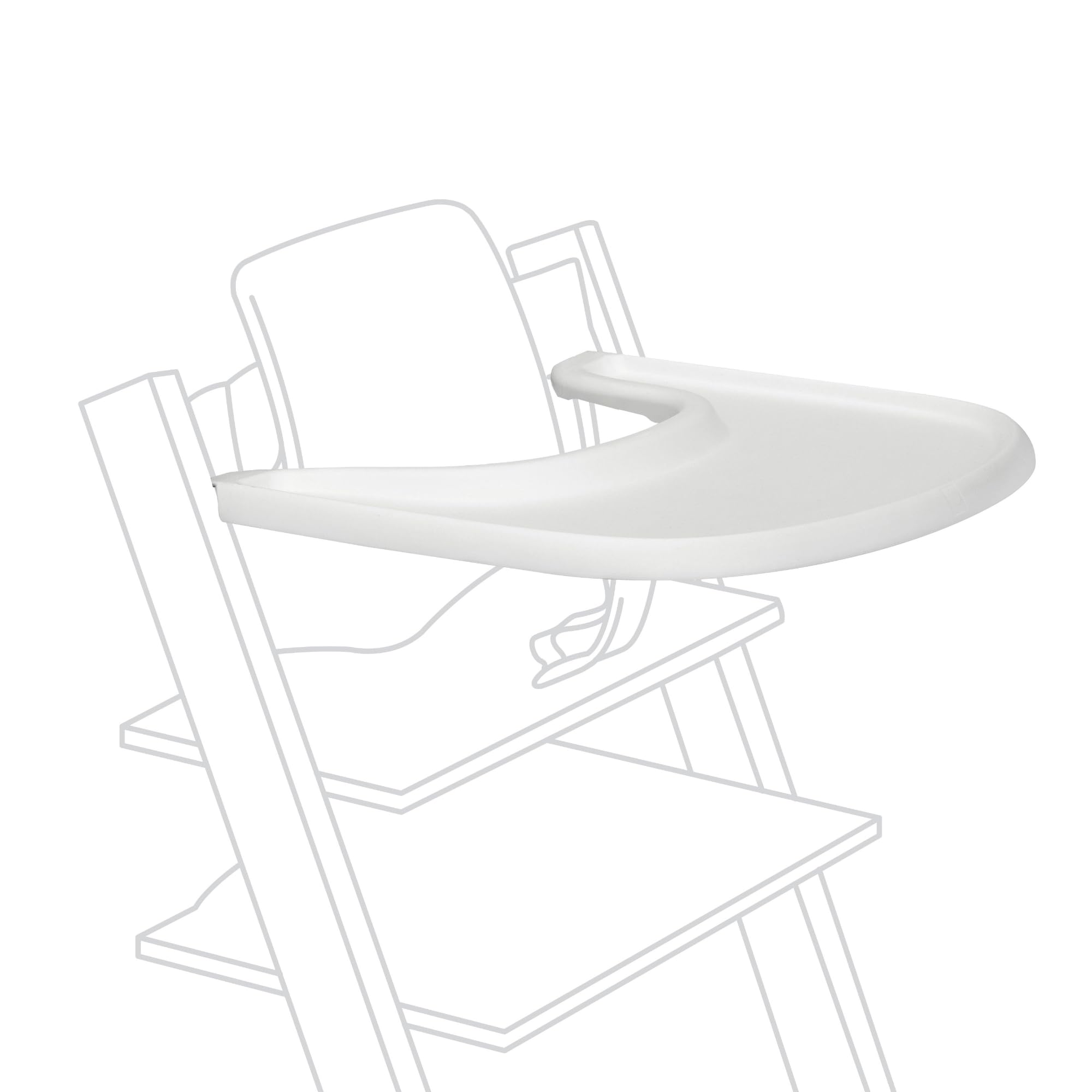 Stokke Tray, White - Compatible with Tripp Trapp Baby Set - Convenient to Use & Clean - Made with BPA-Free Plastic - Suitable for Toddlers 6-36 Months