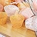 150 Pieces 3 Colors Cupcake Wrappers Filigree Vine Cupcake Wraps Lace Cupcake Liners for Wedding Birthday Baby Shower Parties Decoration (Gold, White and Pink)