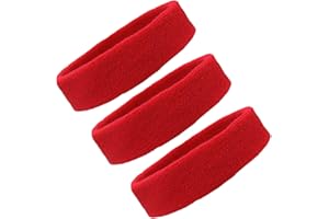 Kenz Laurenz Sweat Bands/Headbands for Women Men Elastic Headband Sports Sweatbands Athletic Stretchy Head Band Workout Running Basketball Moisture Wicking Terry Cloth Set Sweat Hair