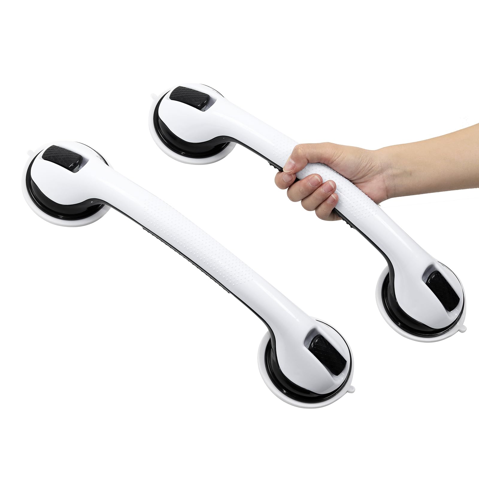 Photo 1 of 2 Pack Grab Bars for Bathtubs and Showers, Removable Bathroom Handrails for Seniors, 16.9 Inch Shower Handle Suction, Shower Safety Grip No Drilling, Easy to Install Waterproof Wall Grab Bar
