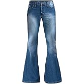 Men's Bell Bottom Jeans 60s 70s Outfits for Men,Mens Flare Jeans Bell Bottoms Pants Blue
