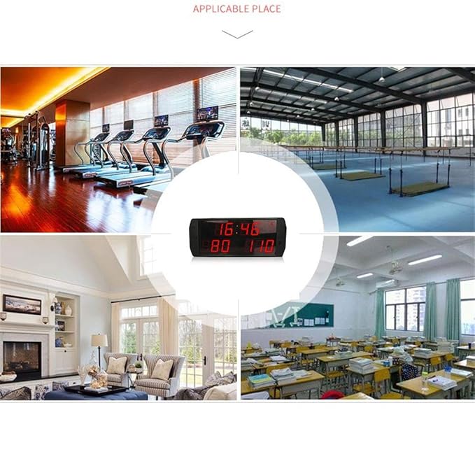 Fengbingl-sp Temporizador de intervalo de LED Reloj de Pared LED ...