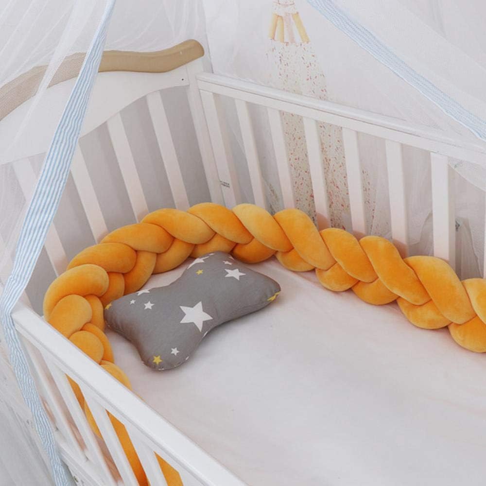 baby crib solid braided bumper
