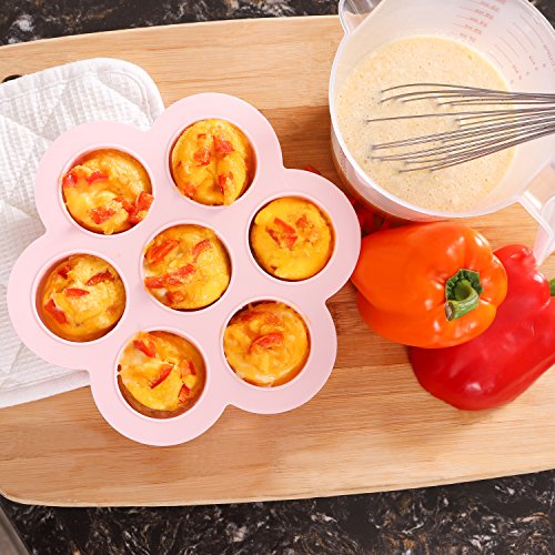image for Amaziya Blue|Pink Silicone Egg Bites Molds Fits Instant Pot 5,6,8 qt P