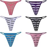 Closecret Cotton G-string, Women Panties Simple Thongs Lightweight Multi-Pack G-string&T-back