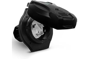 ONLINE LED STORE True Mods 30A RV Inlet Shore Power Supply Outlet 30 Amp Receptacle Plug for Marine Trailer Van [NEMA L5-30P Male 125V] [Twist-Lock] [LED Light Indicator] [Waterproof] [for 14 AWG Wires] [ETL] - Black