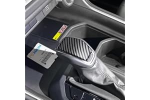 ZENGZJCX for Toyota Grand Highlander 2024 2025 Center Control Gear Head with Stop Head Glitter Cover Compatible with 2024 2025 Grand Highlander ABS Accessories(Carbon Fiber)