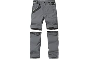 JOMLUN Boy’s Convertible Hiking Pants Lightweight Quick Dry Zip Off Pants for Kids Youth Outdoor UPF 50+ Casual Cargo Trousers