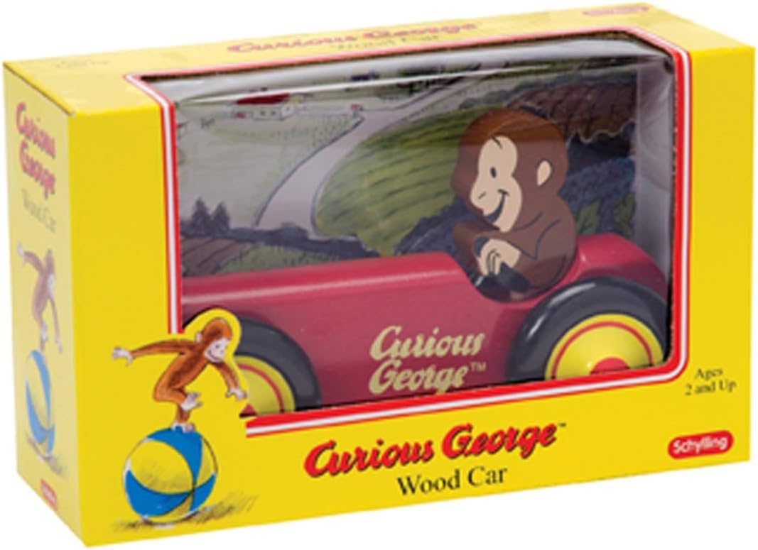 curious george wooden car