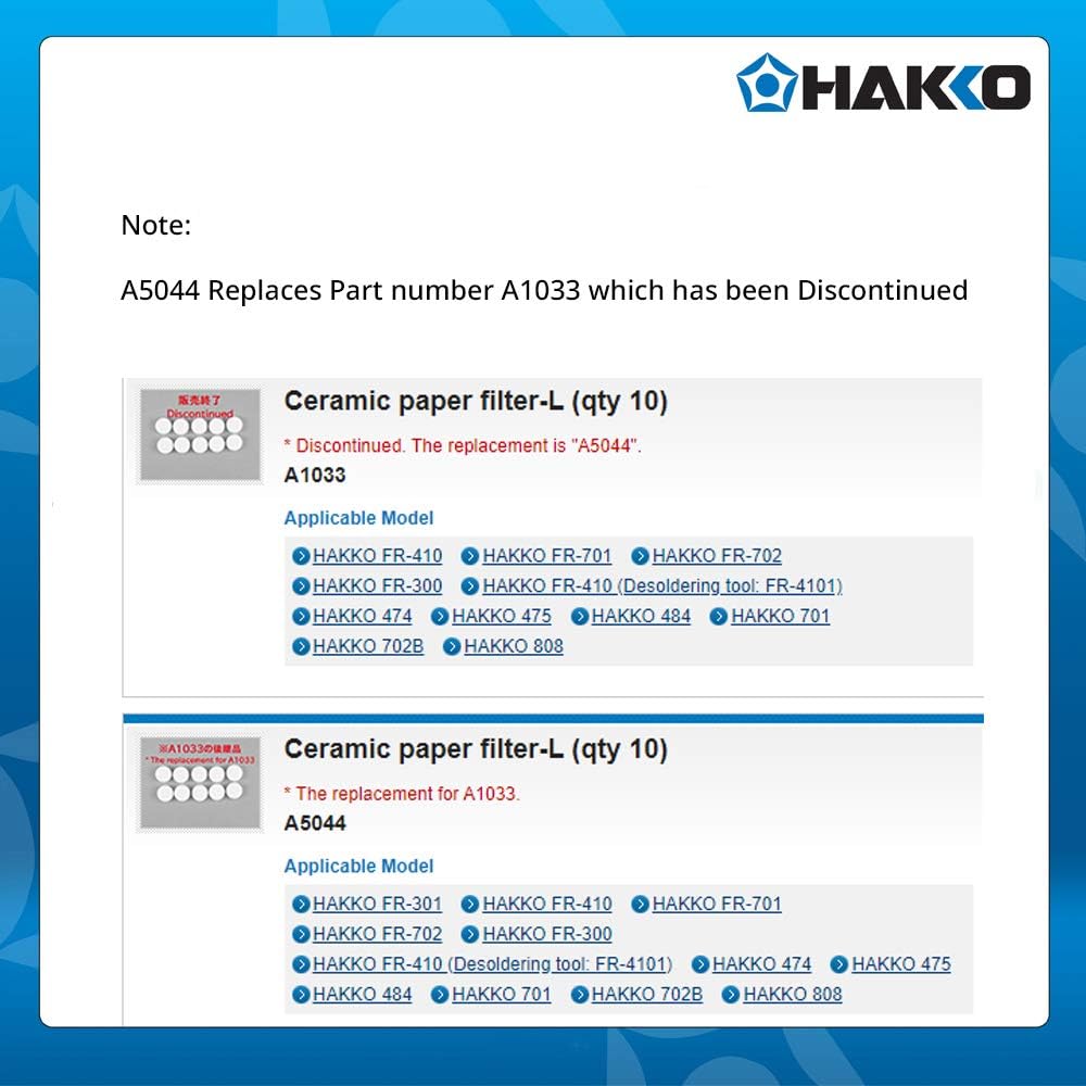 Hakko A5044 Ceramic Paper Filters L (Set of 10) - Image 4