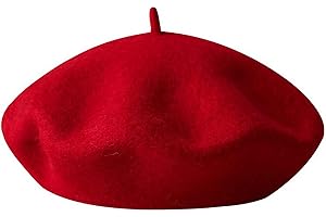 BRCUS Kids Girls French Beret Hat Artist Hat Solid Warm Beanie Cap Winter Autumn